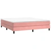 Image de vidaXL Lit boxspring avec matelas rose 180x200 cm velours