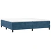 Image de vidaXL Lit boxspring avec matelas bleu foncé 200x200 cm velours