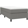 Image de vidaXL Lit boxspring avec matelas gris foncé 80x200 cm Tissu