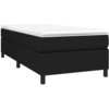 Image de vidaXL Lit boxspring avec matelas noir 80x200 cm tissu