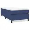Image de vidaXL Lit boxspring avec matelas bleu 80x200 cm Tissu