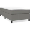 Image de vidaXL Lit boxspring avec matelas gris foncé 90x190 cm Tissu