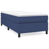 Image de vidaXL Lit boxspring avec matelas bleu 90x200 cm Tissu
