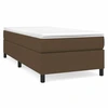 Image de vidaXL Lit boxspring avec matelas brun foncé 100x200 cm Tissu