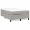 Image de vidaXL Lit boxspring avec matelas gris clair 120x200 cm Tissu