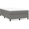 Image de vidaXL Lit boxspring avec matelas gris foncé 120x200 cm Tissu