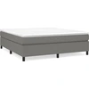 Image de vidaXL Lit boxspring avec matelas gris foncé 160x200 cm Tissu