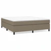Image de vidaXL Lit boxspring avec matelas Taupe 160x200 cm Tissu