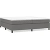 Image de vidaXL Lit boxspring avec matelas gris foncé 200x200 cm Tissu