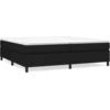 Image de vidaXL Lit boxspring avec matelas noir 200x200 cm tissu