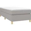 Image de vidaXL Lit boxspring avec matelas gris clair 90x190 cm Tissu
