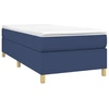 Image de vidaXL Lit boxspring avec matelas bleu 90x190 cm Tissu