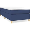 Image de vidaXL Lit boxspring avec matelas bleu 90x200 cm Tissu