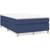 Image de vidaXL Lit boxspring avec matelas bleu 120x200 cm Tissu