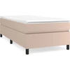 Image de vidaXL Lit Boxspring avec matelas Cappuccino-Brun 80x200cm simili-cuir