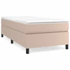 Image de vidaXL Lit Boxspring avec matelas Cappuccino-Brun 90x190cm simili-cuir