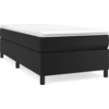 Image de vidaXL Lit boxspring avec matelas noir 90x200 cm similicuir