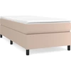 Image de vidaXL Lit Boxspring Matelas Cappuccino-Brun 100x200cm Similicuir