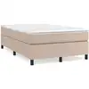 Image de vidaXL Lit Boxspring Matelas Cappuccino-Brun 120x200cm Similicuir