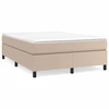 Image de vidaXL Lit Boxspring Matelas Marron Cappuccino 140x190cm Similicuir