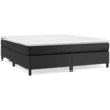 Image de vidaXL Lit boxspring avec matelas noir 180x200 cm similicuir