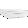 Image de vidaXL Lit boxspring avec matelas blanc 180x200 cm similicuir