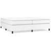 Image de vidaXL Lit boxspring avec matelas blanc 200x200 cm similicuir