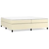 Image de vidaXL Lit boxspring avec matelas Crème 200x200 cm simili-cuir