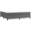 Image de vidaXL Lit boxspring avec matelas Gris 200x200 cm simili-cuir