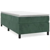 Image de vidaXL Lit boxspring avec matelas vert foncé 80x200 cm velours