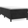 Image de vidaXL Lit boxspring avec matelas noir 90x190 cm velours