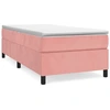 Image de vidaXL Lit boxspring avec matelas rose 90x190 cm velours