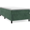 Image de vidaXL Lit boxspring avec matelas vert foncé 100x200 cm velours
