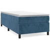 Image de vidaXL Lit boxspring avec matelas bleu foncé 100x200 cm velours