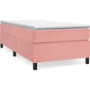 Image de vidaXL Lit boxspring avec matelas rose 100x200 cm velours