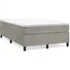 Image de vidaXL Lit boxspring avec matelas gris clair 120x200 cm velours