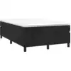 Image de vidaXL Lit boxspring avec matelas noir 120x200 cm velours