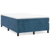 Image de vidaXL Lit boxspring avec matelas bleu foncé 120x200 cm velours