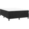 Image de vidaXL Lit boxspring avec matelas noir 140x190 cm velours