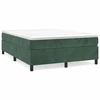 Image de vidaXL Lit boxspring avec matelas vert foncé 140x200 cm velours
