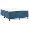 Image de vidaXL Lit boxspring avec matelas bleu foncé 140x200 cm velours
