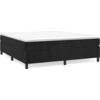 Image de vidaXL Lit boxspring avec matelas noir 160x200 cm velours