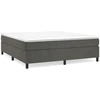 Image de vidaXL Lit boxspring avec matelas gris foncé 180x200 cm velours