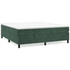 Image de vidaXL Lit boxspring avec matelas vert foncé 180x200 cm velours