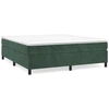 Image de vidaXL Lit boxspring avec matelas vert foncé 200x200 cm velours