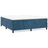 Image de vidaXL Lit boxspring avec matelas bleu foncé 200x200 cm velours