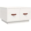 Image de vidaXL Table basse blanche 60x53x35 cm pin massif