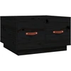 Image de vidaXL Table basse noire 60x53x35 cm pin massif