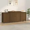Image de vidaXL Sideboard brun miel 164x37x68 cm Pin massif