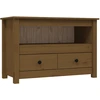Image de vidaXL Armoire TV brun miel 79x35x52 cm Pin massif